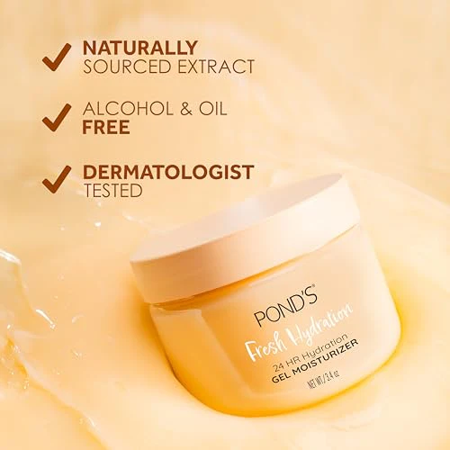 POND'S Orange Extract & Vitamin C Gel Face Moisturizer For Renewed and Luminous Skin, 3.4 oz - Image 3