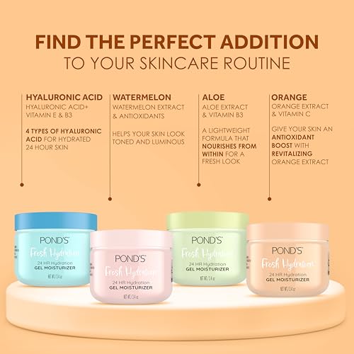 POND'S Orange Extract & Vitamin C Gel Face Moisturizer For Renewed and Luminous Skin, 3.4 oz - Image 5