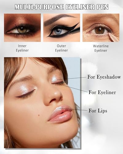 Black Gel Eyeliner for Older Women, Waterproof Smudge-Proof Retractable Eyeliner Pencil, Long Lasting 24H, Matte Cream Eyeliner Waterline with Sharpener, Eye Liner for Mature Women Sensitive Eyes-2Pcs - Image 6