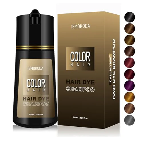Hair Dye Shampoo for Gray Hair, 3 In 1 Natural & Long-Lasting Hair Color Shampoo, Instant Magic Hair Dye, Herbal Treated for Men Women,16.9 fl.oz (Cherry Brown)