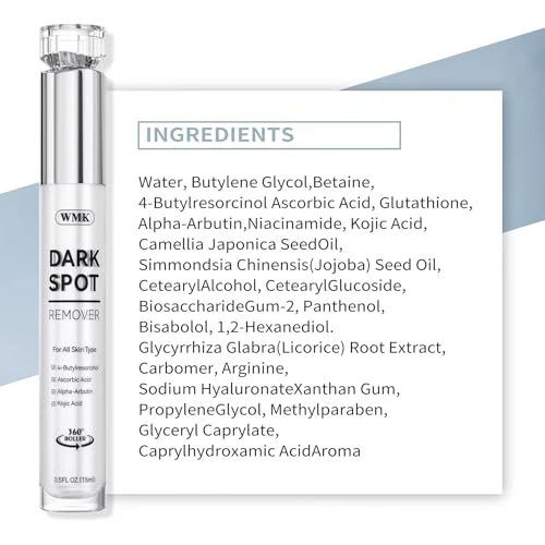 Dark Spot Remover for Face,Facial Dark Spot Remover for Sun Spots Age Spots Brown Spots,Body Dark Spots Remover Skin for Hands Underarm Legs (0.5 Fl Oz) - Image 8