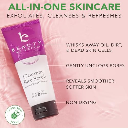 Facial Scrub Exfoliator - USA Made with Natural & Organic Ingredients, Gentle Exfoliating Face Wash for Sensitive & Acne Prone Skin, Microdermabrasion Scrub, Removes Dead Skin Cells (2 Fl Oz) - Image 4