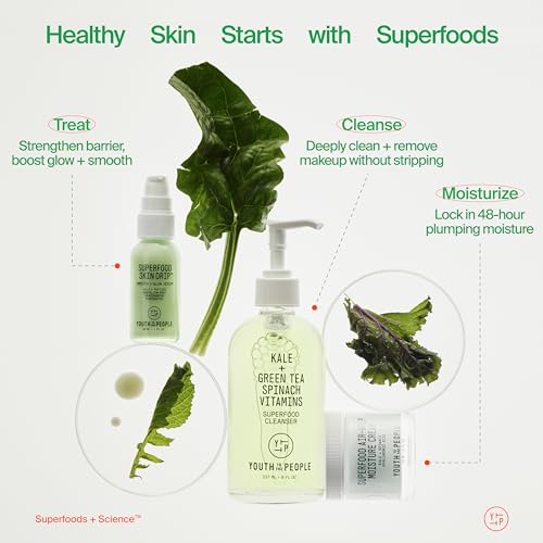 Youth To The People Superfood Skin Drip Face Serum (1 fl oz), Strengthens Skin Barrier + Evens Skin Tone, 5% Niacinamide, Kale, Peptides, Ceramides, Boosts Glow, Vegan - Image 8