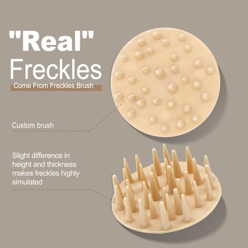 Freckle Stamp Natural Like Freckle Pen Makeup Fake Freckles Cushion Waterproof Long Lasting Quick Dry, Get Sun-kissed Stars Makeup Freckle in One Press, Chestnut, 15g - Image 5