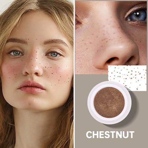 Freckle Stamp Natural Like Freckle Pen Makeup Fake Freckles Cushion Waterproof Long Lasting Quick Dry, Get Sun-kissed Stars Makeup Freckle in One Press, Chestnut, 15g - Image 6