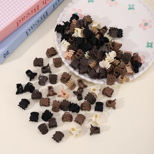 100Pcs Small Hair Clips, Cute Tiny Claw Clips for Thin Hair with Strong Grip, Neutral Color Hair Accessories for Girls Women, Birthday Christmas Gifts - Image 4