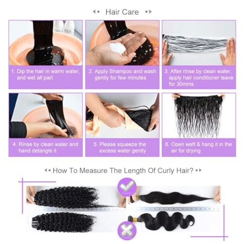 Liang Dian 16 Inch Human Hair Bundles Natural Color 4 Bundles With 14" Closure 12A Brazilian Virgin Hair 100% Unprocessed Straight Human Hair Bundles(16" 16" 16" 16" with 14" Closure) - Image 8