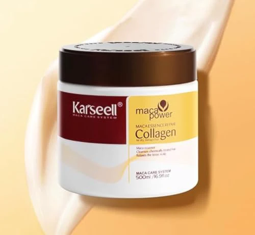Collagen Hair Treatment Deep Repair Conditioning Argan Oil Collagen Hair Mask Essence for Dry Damaged Hair All Hair Types 16.90 oz 500ml - Image 2