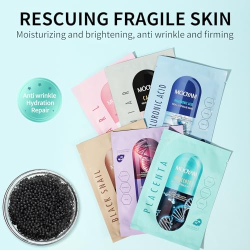 Face Masks Skincare Set for Girl,Moisturizing Collagen Facial Masks for Women Home Spa,Hyaluronic Acid Face Mask for All Skin Types,Day Night Facial Mask Deep Cleaning,Oil Contral 25ml (18Pack) - Image 2
