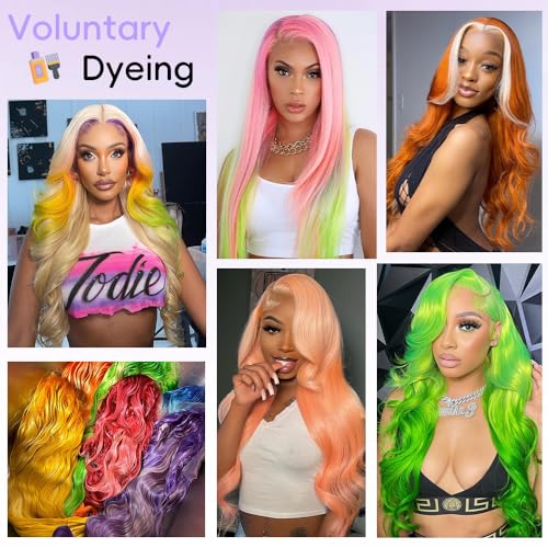 613 13x6 Lace Front Wig Human Hair Blonde Lace Front Wigs Human Hair Pre Plucked With Baby Hair Body Wave 613 Lace Front Wig Human Hair Glueless Blonde Human Hair Wig 38 Inch - Image 7