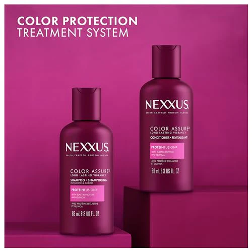 Nexxus Travel Shampoo and Conditioner, Color Assure – Replenishes and Extends Hair Color Vibrancy, 3 Oz Ea - Image 3
