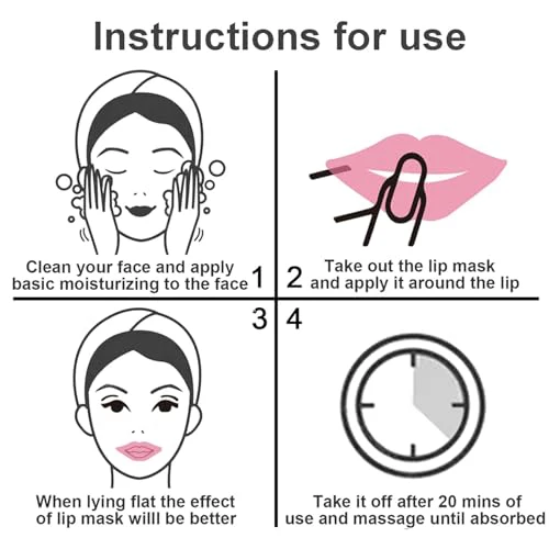 Eakroo 30 Pairs Lip Mask & Under Eye Mask, Crystal Collagen Eye Patches for Puffy Eyes, Effectively Nourishes the Lip & Eye Skin, Reducing Fine Lines & Dark Circle, Make Skin Smooth and Firm (Set A) - Image 7