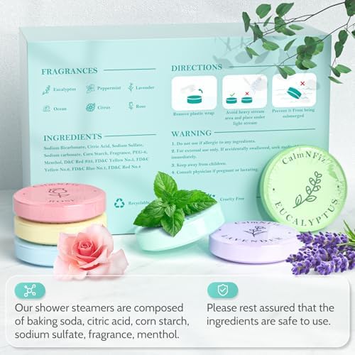 30 Pack Shower Steamers for Women Present Set, Shower Bath Bombs with 6 Scents, Self-Care Items for Wife As Valentine's Day and Mothers Day Present Idea, Birthday Present Stocking Suffers - Image 3