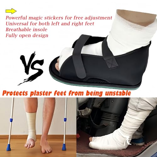 Adjustable plaster shoes postoperative shoes, medical walking shoes with Magic sticker, suitable for foot sprains, ankle fractures, toes, suitable for left and right feet(XL) - Image 3