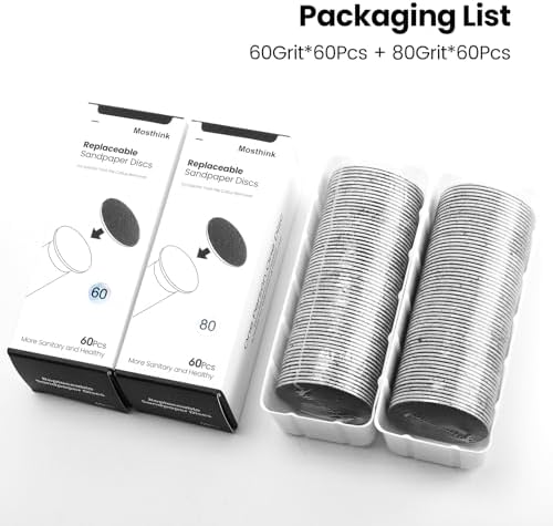 120pcs Replacement Sandpaper Refill Discs for Electric Foot File Callus Remover Tool for Men Women Dead Cracked Hard Skin (60 Grit+80 Grit) - Image 6