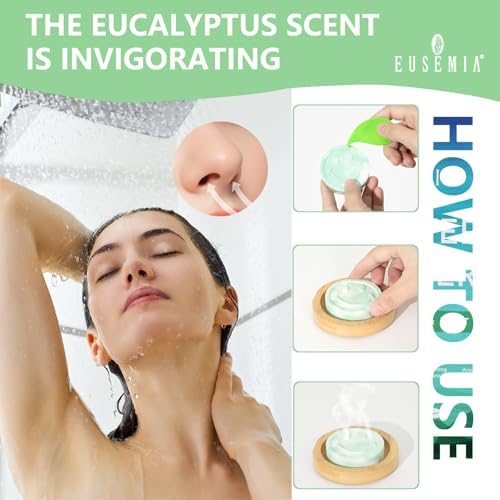 Eucalyptus for Shower Stuff Steamers wtih Tray,Shower Tablets for Women and Men, Steamers Bombs Aromatherapy for Relaxation and Stress Relief, Perfect for Self Care Items and Bath Gifts (20 Pcs) - Image 4