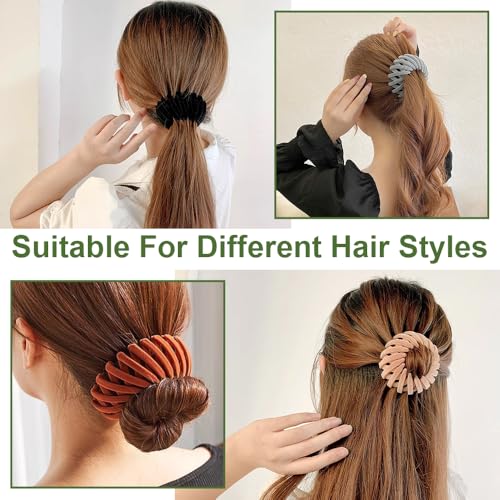 Birds Nest Hair Clips - Hair Claw Clamps Bun Makers Expandable Ponytail Holder Comb Hair Bands Hair Accessory for Women Ponytail Holders Claw Clips - Image 4