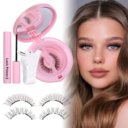 JIMIRE Magnetic Eyelashes with Applicator Soft Magnetic Lashes Black+Brown Reusable Comfortable Magnetic Eyelashes Natural Look Lash Primer No Glue No Eyeliner Needed Soft Magnets Eyelashes - Image 9