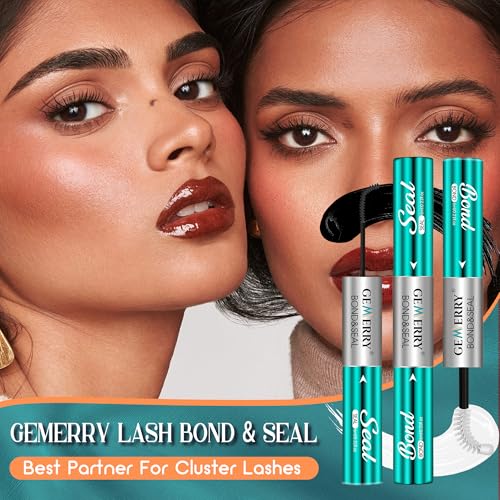GEMERRY Lash Bond and Seal Waterproof Sensitive Eyes-Friendly Lash Cluster Glue New Upgraded Formula 12 ml Bond and Seal Lash Glue Strong Hold Eyelash Glue for Self Use at Home - Image 7