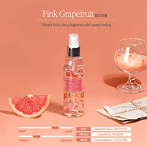 Bouquet Garni Hair & Body Mist Pink Grapefruit Fragrance - Long-lasting Moisture & Fragrance, Mist for Women, Low Irritation (Containing Vitamin E, Citrus Acid) - 4.9 oz - Image 4