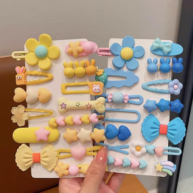 4 pack Girl Hair Clips Cute Hair Accessories for Kids Candy Color Hair Accessory for Little Girls Kids Teens,Multiple Patterns - Image 4