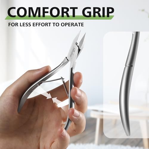 BALUCA Toenail Clippers Straight Blade for Thick Toenails and Ingrown Nails, Professional Stainless Steel Fingernail Toenail Clippers Trimmers for Seniors, Men and Adult - Sliver - Image 5