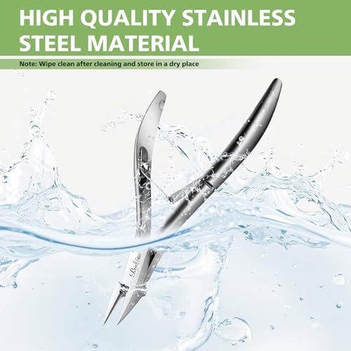 BALUCA Toenail Clippers Straight Blade for Thick Toenails and Ingrown Nails, Professional Stainless Steel Fingernail Toenail Clippers Trimmers for Seniors, Men and Adult - Sliver - Image 6