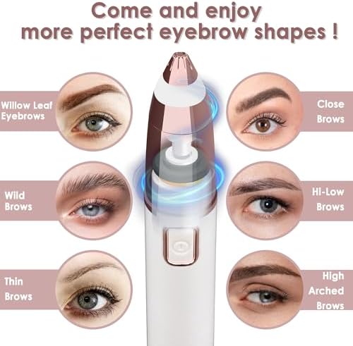 Electric Eyebrow Razor for Women,Eyebrow Hair Remover, Painless Eye Brow Trimmer Shaper with LED Light, USB Rechargeable, Eye Brow and Face Epilator as Stockings Stuffers - Image 2