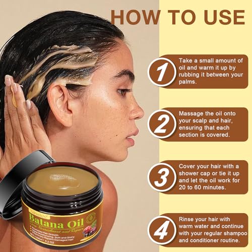 Raw Batana Oil for Hair Growth, Pure Unrefined and Organic Dr. Sebi Hair Growth Oil from Honduras, Batana Hair Growth Oil for Repairs Damaged Hair & Prevent Hair Loss (1pcs) - Image 6