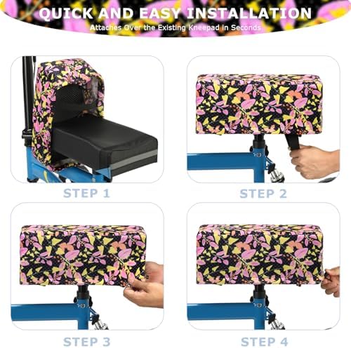 Knee Scooter Cushion 2" thick Memory Foam Knee Scooter Pad for Comfort w/Removable Cover Walker/Roller Accessories fits Most Models - Image 2