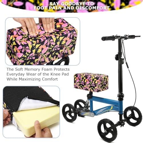 Knee Scooter Cushion 2" thick Memory Foam Knee Scooter Pad for Comfort w/Removable Cover Walker/Roller Accessories fits Most Models - Image 6