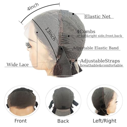 SENSAIRUITE Chocolate Brown Deep Wave Lace Front Wigs Human Hair 13x4#4 Curly Lace Front Wig Human Hair 180% Density HD Transparent Glueless Lace Frontal Wigs Pre Plucked with Baby Hair 26 Inch - Image 6