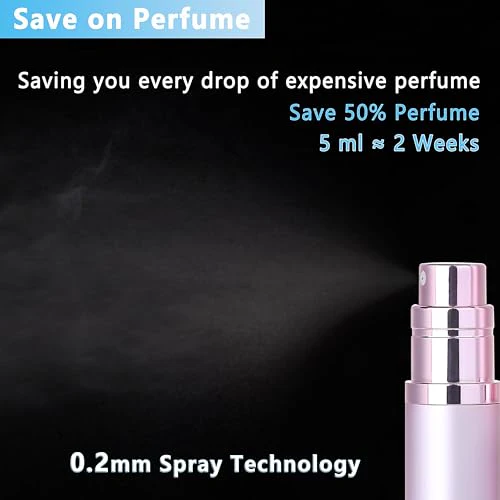 Travel Refillable Perfume Atomizer Bottle 5ml Leakproof Travel Perfume Refillable Bottle (Pink) - Image 2