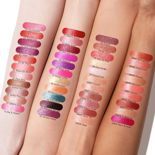 Oulac Matte Lipstick with Metallic Shine, Comfortable Creamy Texture, Smooth No Grainy Feeling, Vegan & Gluten Free, Full-Coverage Lip Colour 4.3 g, GM15 She's A Lover - Image 8