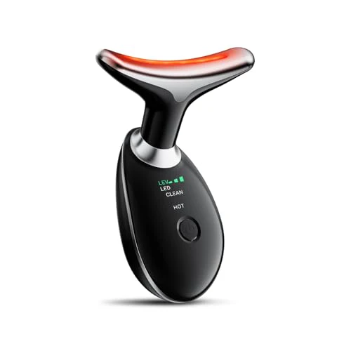 Neck Face Massager, Face Sculpting Tool, 3 Modes and Vibration for Facial Massager for Double - Chin Wrinkle,Daily Home Use Black