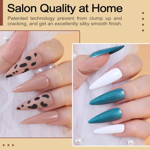 LAVENDER VIOLETS Dip Powder Nail Kit - 36 Colors Brown Green Blue Reflective Glitter with Dipping Powder Liquid Set and Nail Art Tool for Home Salon B5X1 - Image 4