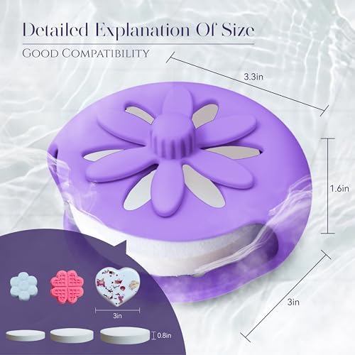Purple Shower Steamers Tray, Big Suction Cup Shower Steamer Tablet Holder Dish for Long Lasting Use, Flake Bath Bombs Container, Adornment Household Supply Car Decoration Yoga Decor - Image 5