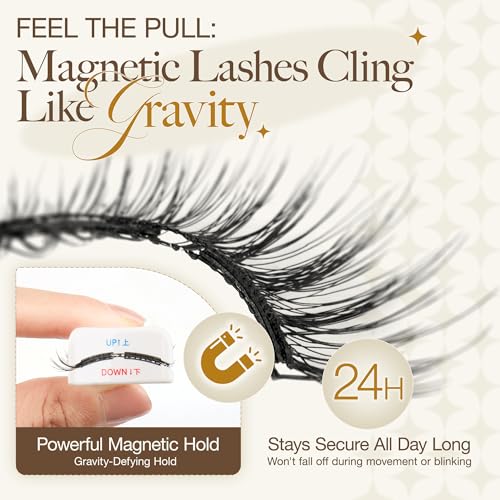 LASHVIEW Upgrade Soft Magnetic Eyelashes Natural Look, Reusable Magnetic Eyelashes with Applicator, No Glue Needed Magnetic Eyelashes Magnetic Lashes Kit, Easy to Wear and Remove CT01 - Image 3