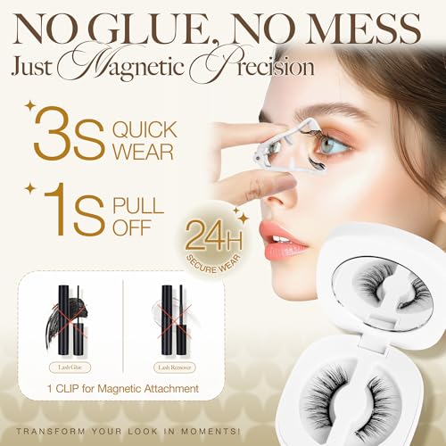 LASHVIEW Upgrade Soft Magnetic Eyelashes Natural Look, Reusable Magnetic Eyelashes with Applicator, No Glue Needed Magnetic Eyelashes Magnetic Lashes Kit, Easy to Wear and Remove CT01 - Image 5
