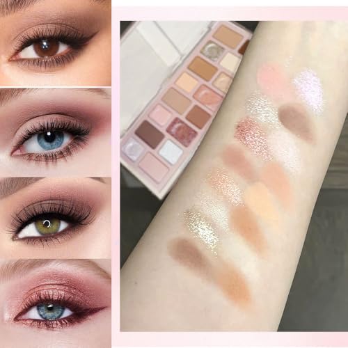 Versatile 16 Color Naked Pink Eye Shadow Palette, Blendable, Long-Lasting, Highly Pigmented, Waterproof eyeshadow palatte makeup - Image 2