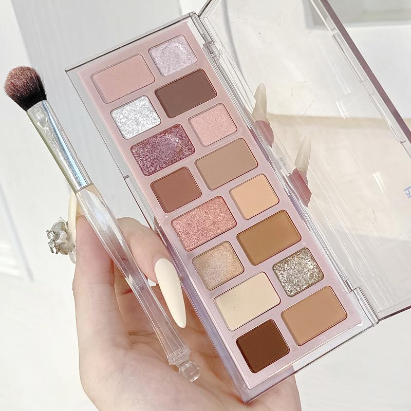 Versatile 16 Color Naked Pink Eye Shadow Palette, Blendable, Long-Lasting, Highly Pigmented, Waterproof eyeshadow palatte makeup - Image 4