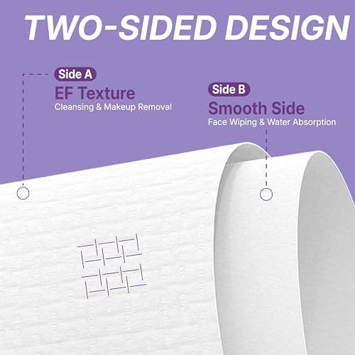 Disposable Face Towels, 10" x 12", Ultra Thick Face Towelettes for Sensitive Skin, Extra Soft Makeup Remover Dry Wipes, 100 Count - Image 3