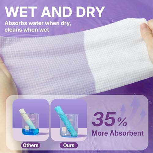 Disposable Face Towels, 10" x 12", Ultra Thick Face Towelettes for Sensitive Skin, Extra Soft Makeup Remover Dry Wipes, 100 Count - Image 4