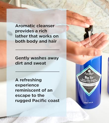Jack Black Big Sir Hair & Body Cleanser, Men’s Body Wash, Shampoo Wash, Dual-Purpose Men’s Cleanser, Wash Away Dirt & Sweat - Image 5