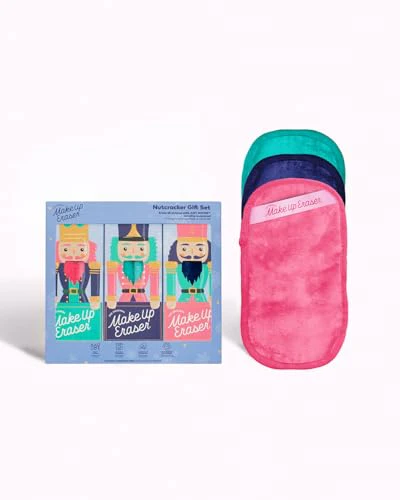 The Original MakeUp Eraser, Mini PRO 3pk, Erase All Makeup With Just Water, Including Waterproof Mascara, Eyeliner, Foundation, Lipstick, Sunscreen and More! Nutcracker, 3ct. - Image 2