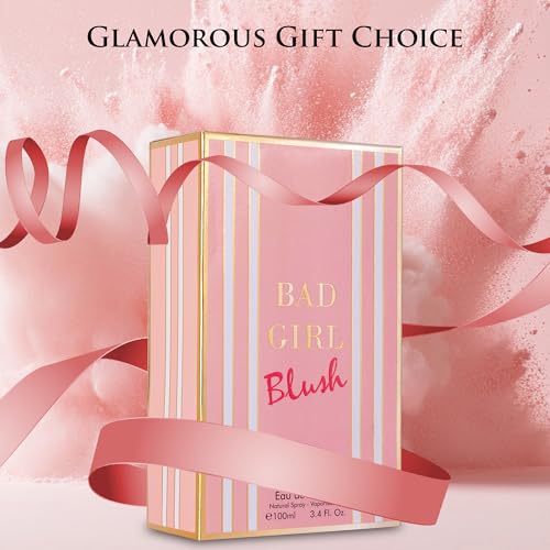 Bad Girl Blush for Women EDP 3.4 fl Oz- Top Notes of Sweet Citrus Bergamot with Sweet, Soft Hints of Almond - Base Scents of Fresh, Floral Peony & Warm Blend of Vanilla - Elegant 100ml Bottle - Image 4