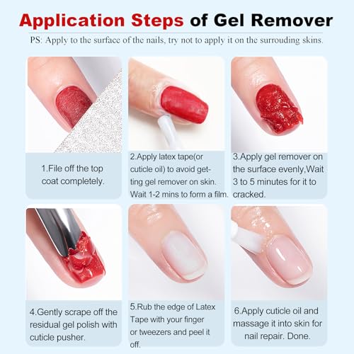 LOUINSTIC Gel Nail Polish Remover – Fast, No Soak & No Foils, Safe for Natural Nails, Healthy, Low Odor, Quick Gel Removal in 2-5 Minutes – For Gel Nail Polish & Nail Art, At-Home Manicure Solution - Image 9