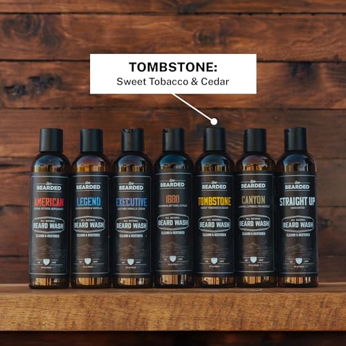 Live Bearded Beard Wash, 8 fl oz - Water-Based Face Cleanser with All-Natural Ingredients for a Gentle, Deep Clean - Made in the USA | Tombstone Scent - Sweet Tobacco, Cedar - Image 4