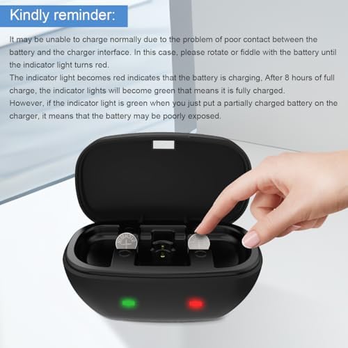 Wokyo Rechargeable 312 Hearing Aid Batteries and 312 Battery Charger Hearing Aid Charger Travel Case for 312 Hearing Aid Amplifiers Battery Charger with 4 Pack 312 Rechargeable Batteries - Image 2