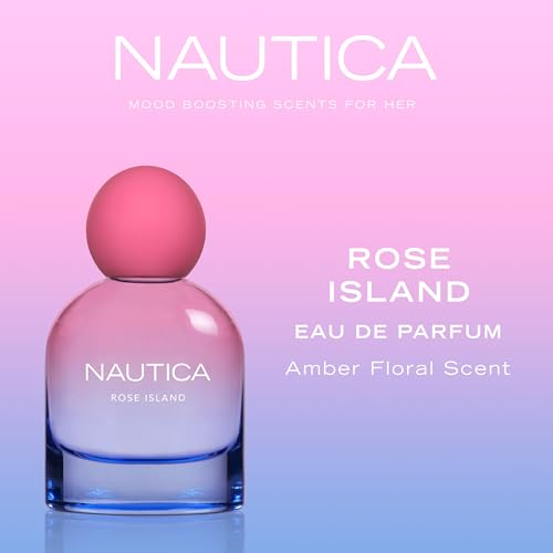 Nautica for Her Rose Island Eau De Parfum, 1.6 Fl Oz (Pack of 1), Notes of Lemon, Rose, and Musk, Women's Fragrance, Long Lasting, Mood-Boosting Fragrance, Vegan Formula - Image 4